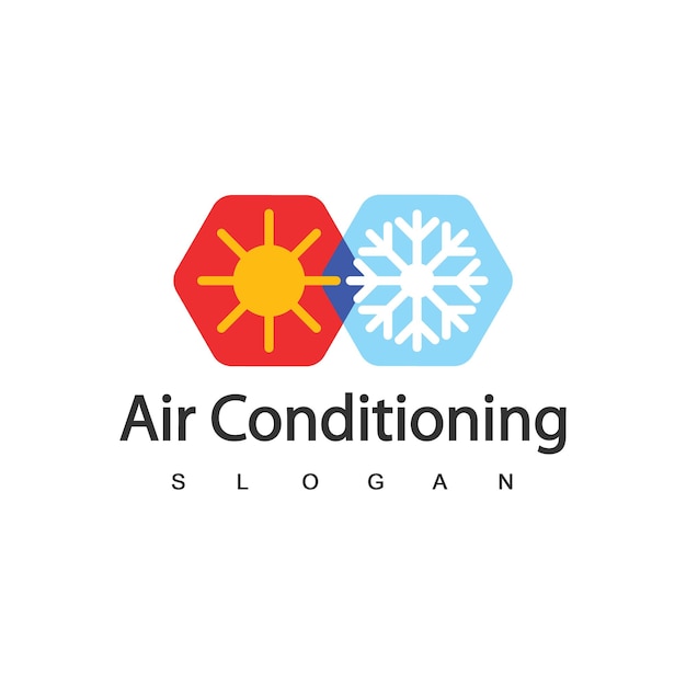 Logotipo de aire acondicionado concepto de logotipo hvac