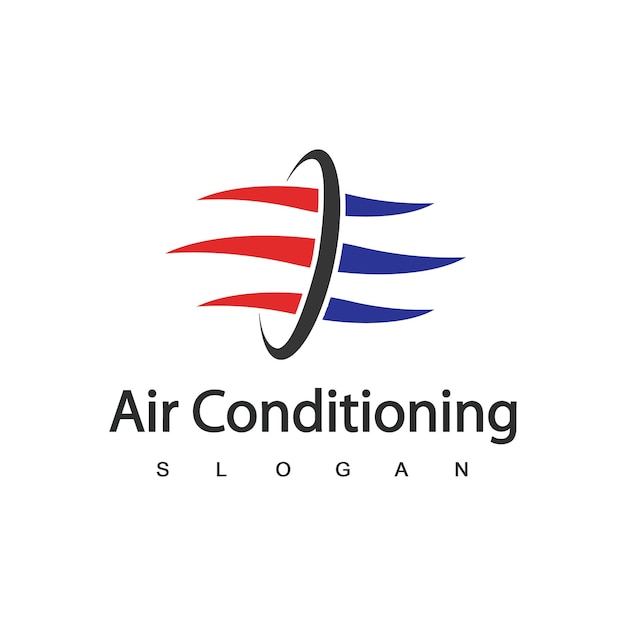 Logotipo de aire acondicionado Concepto de logotipo HVAC