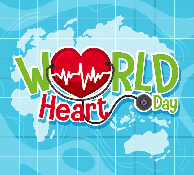 Logotipo aislado del día mundial del corazón