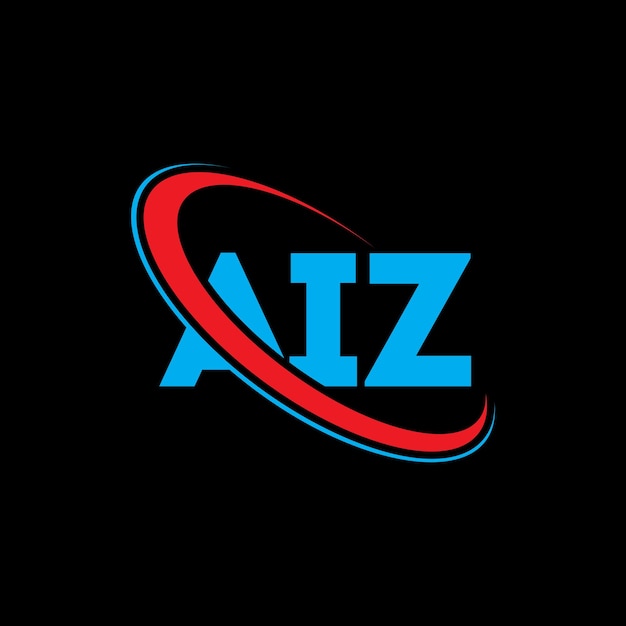 El logotipo de AIZ, la letra AIZ, el diseño del logotipo de la carta AIZ, las iniciales del logotipo AIZ vinculadas con círculo y mayúsculas, el logotipo del monograma, la tipografía AIZ para el negocio tecnológico y la marca inmobiliaria.