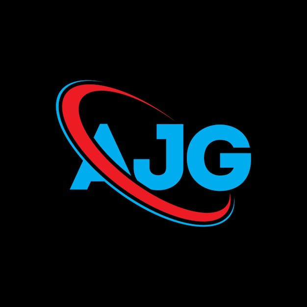 El logotipo AJG, la letra AJG, el diseño del logotipo de la carta AJG, las iniciales AJG, vinculado con un círculo y un monograma en mayúsculas, la tipografía AJG para el negocio tecnológico y la marca inmobiliaria.