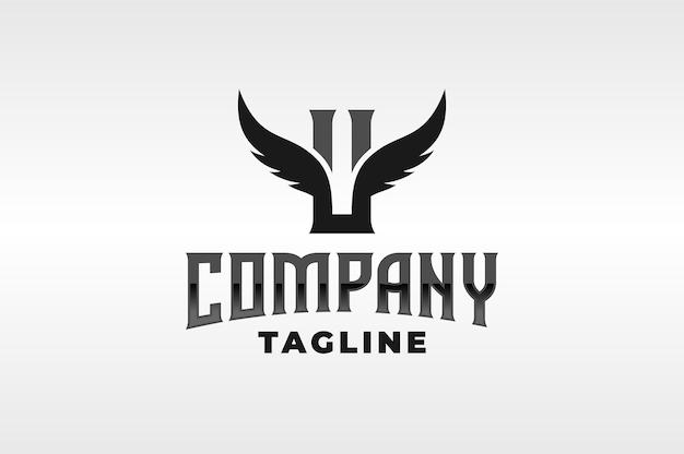logotipo del ala de la letra U