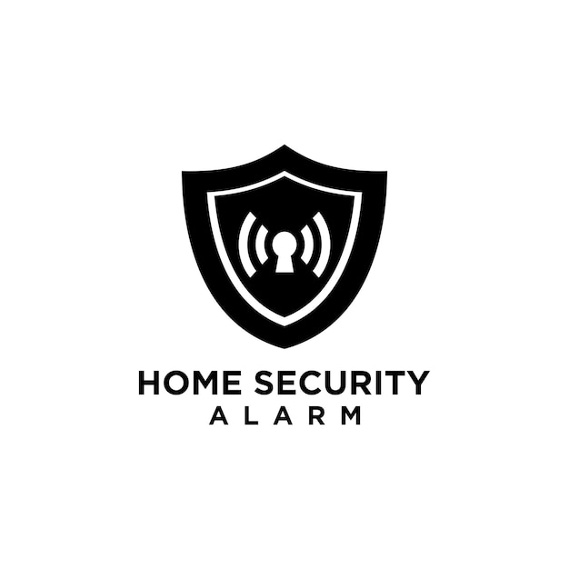 Logotipo de alarma de seguridad para el hogar
