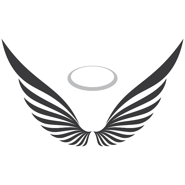 Vector logotipo de alas de ángel simple