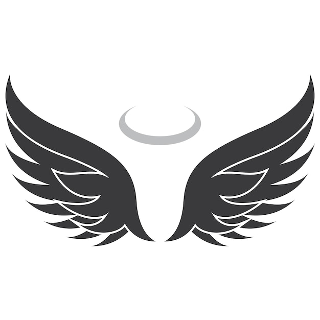 Logotipo de alas de ángel simple