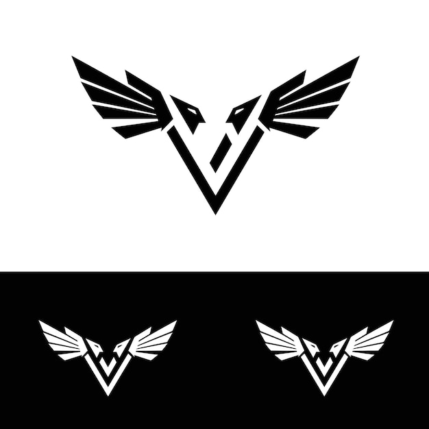 El logotipo de las alas geométricas del águila
