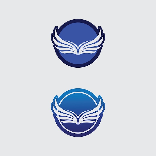 El logotipo de las alas y el icono de las alas de los animales se indican en el diseño gráfico del logotipo.
