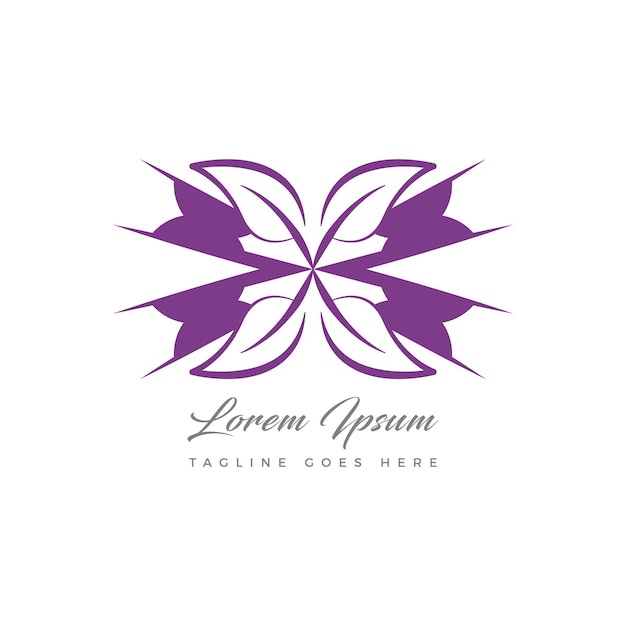 Logotipo de alas de mariposa