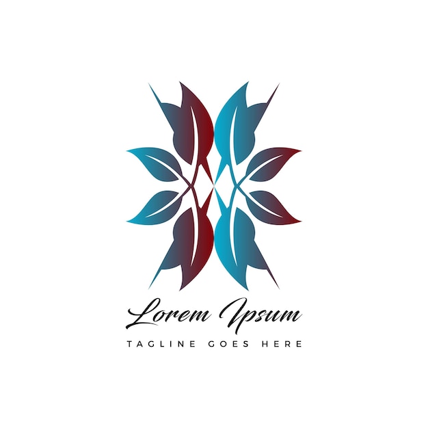 Logotipo de alas de mariposa
