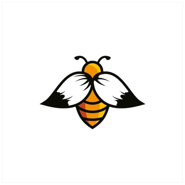 logotipo con alas de pincel de abeja plantilla de diseño vectorial para su negocio
