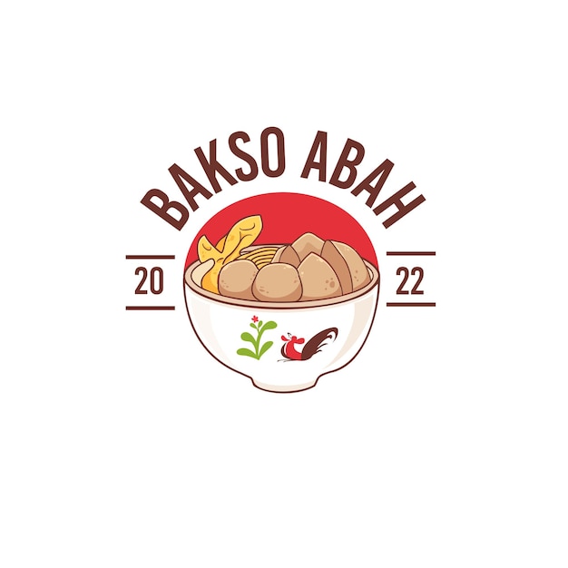 Logotipo de albóndigas indonesias Bakso