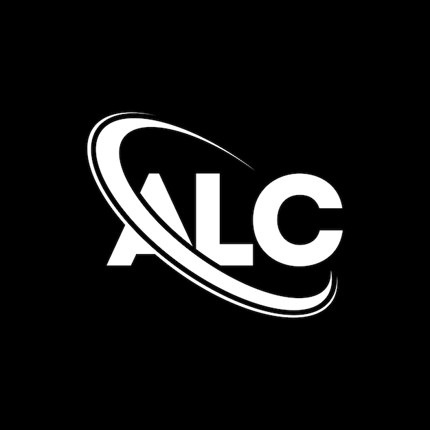 Logotipo de ALC Diseño de logotipo de letra ALC Iniciales Logotipo ALC vinculado con círculo y mayúscula Logotipo de monograma ALC Tipografía para negocios tecnológicos y marca inmobiliaria