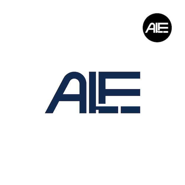 El logotipo de ALE, las iniciales del diseño de la letra monograma