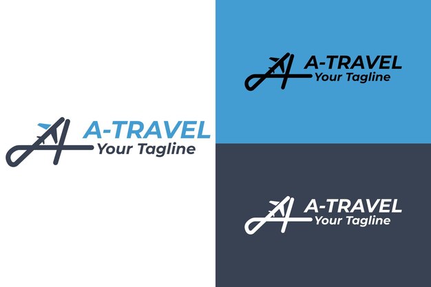 El logotipo de alfa travel y la letra a