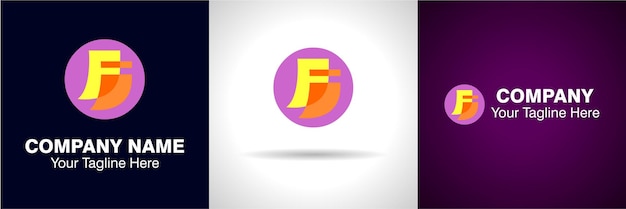 Logotipo del alfabeto F, logotipo del icono F y logotipo de la letra F