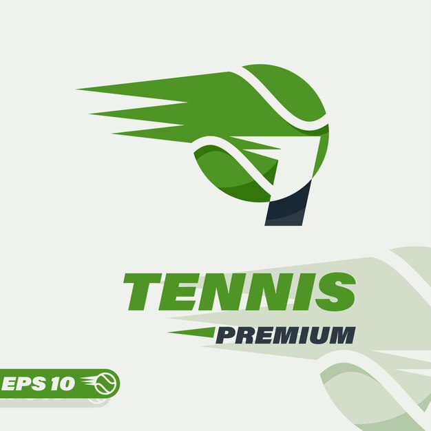 Logotipo del alfabeto i de la pelota de tenis