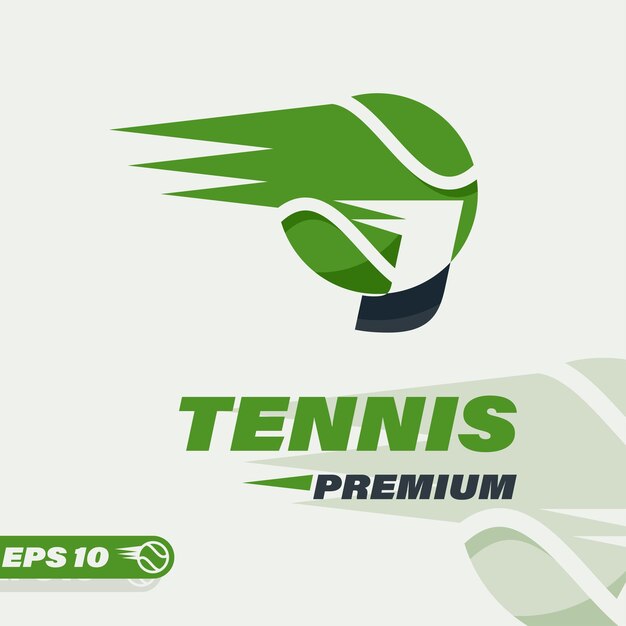 Logotipo del alfabeto J de la pelota de tenis
