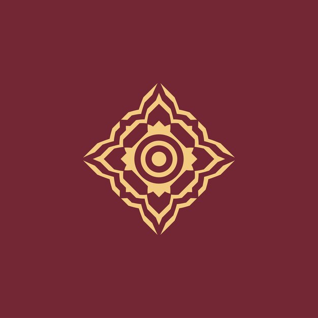 Logotipo de alfabeto de marco ornamental moderno y elegante letra inicial O