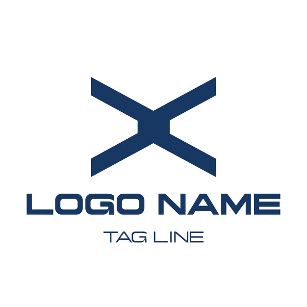 Logotipo del alfabeto X para empresas tecnológicas