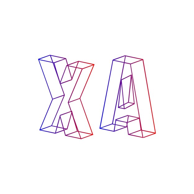 Vector el logotipo del alfabeto xa