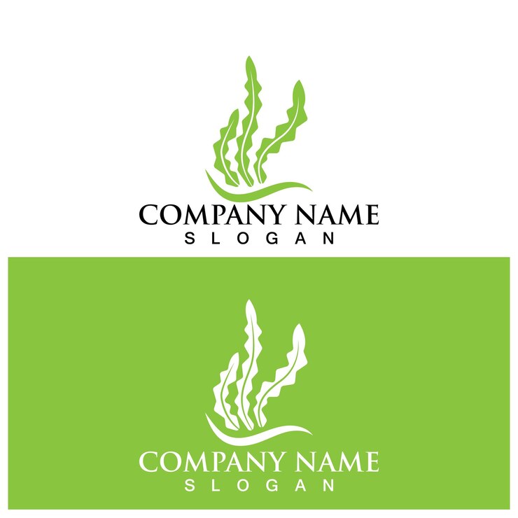 Vector logotipo de algas y plantilla vectorial