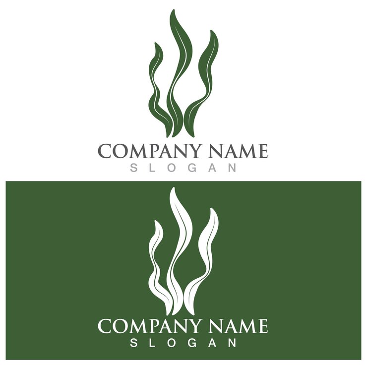 Vector logotipo de algas y plantilla vectorial