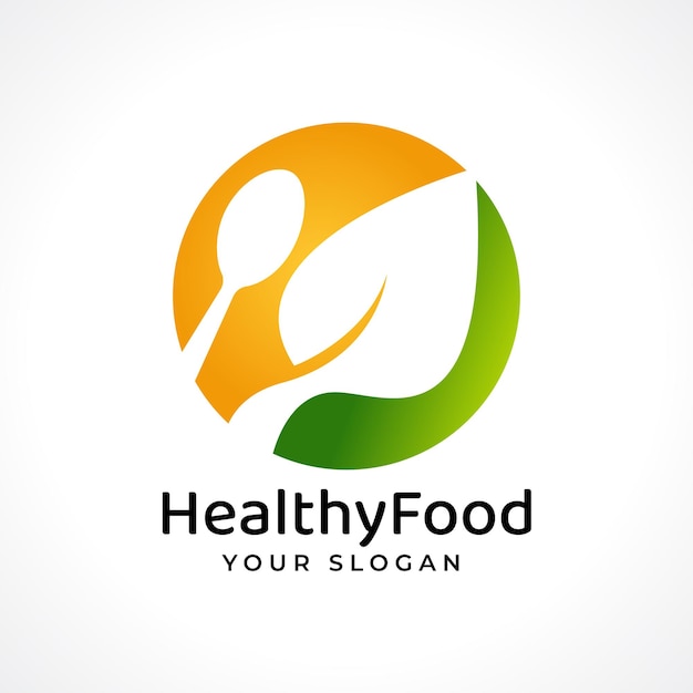 El logotipo de los alimentos ecológicos y saludables naturales
