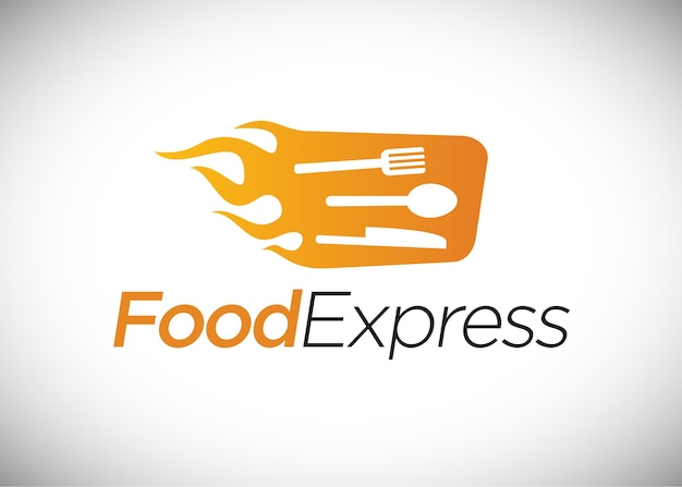 Logotipo de alimentos express, comida rápida.