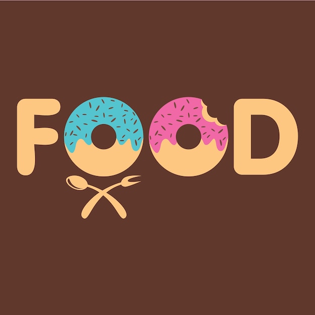 El logotipo de los alimentos con rosquillas