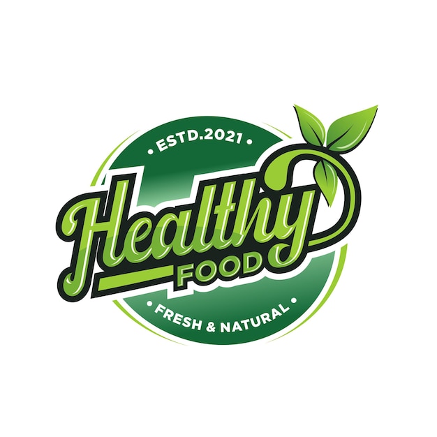 El logotipo de los alimentos saludables