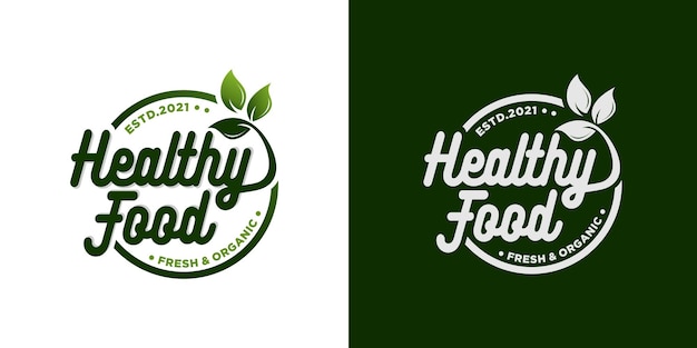 El logotipo de los alimentos saludables