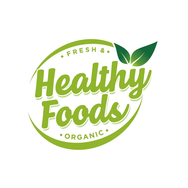 El logotipo de los alimentos saludables