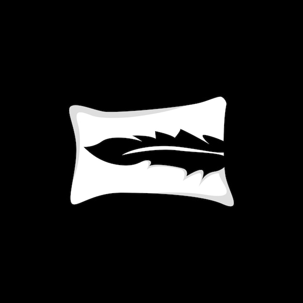 Logotipo de almohada Diseño de cama y sueño Ilustración vectorial del ícono del sueño