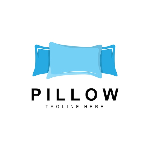 Logotipo de almohada Diseño de cama y sueño Ilustración vectorial del icono de sueño