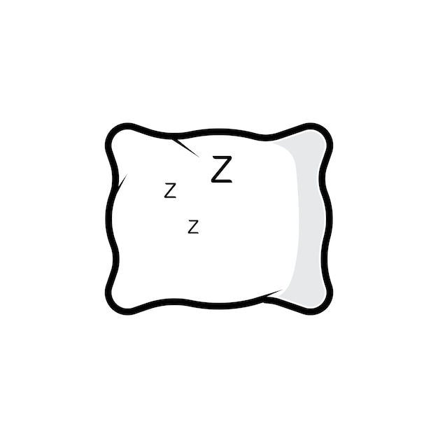 Logotipo de almohada para dormir de diseño simple para muebles interiores de negocios y símbolo de sueño