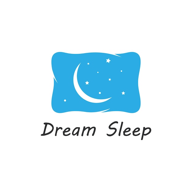Logotipo de almohada para dormir de diseño simple para muebles interiores de negocios y símbolo de sueño