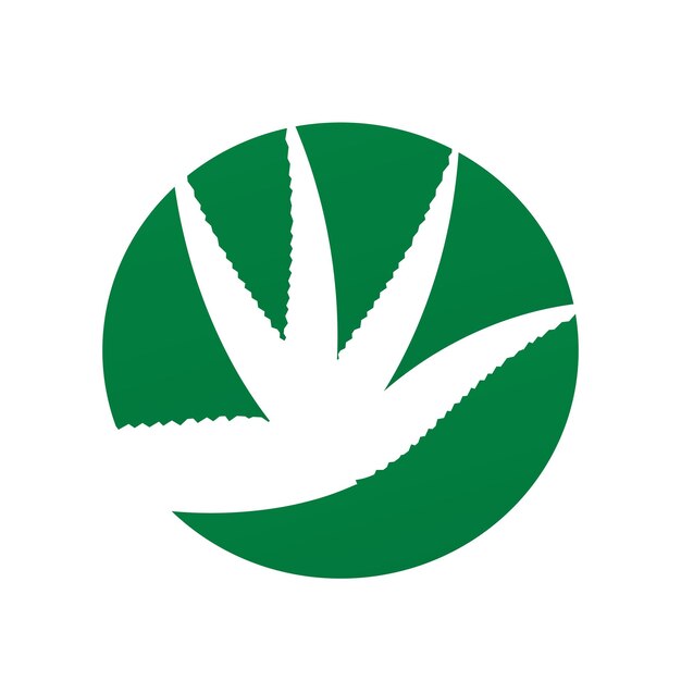 Logotipo de aloe vera y plantilla vectorial