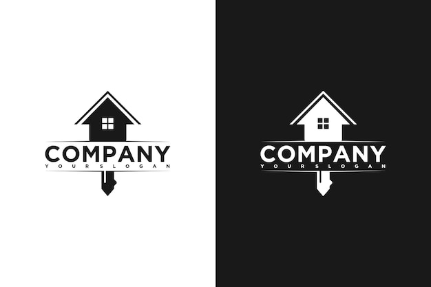 Logotipo de alquiler de casa creativa con referencia de logotipo de concepto clave para su negocio