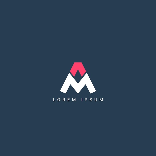 El logotipo AM basado en iniciales creativas mínimas y el logotipo MA letra AM MA monograma creativo elegante