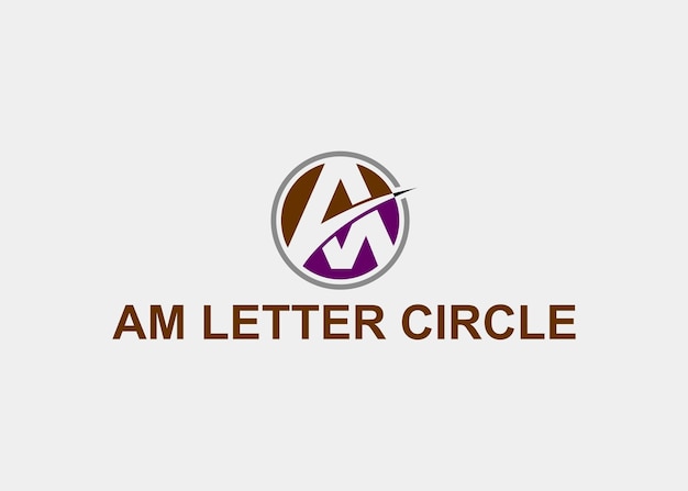 logotipo AM LETTER CIRCLE nombre de la empresa