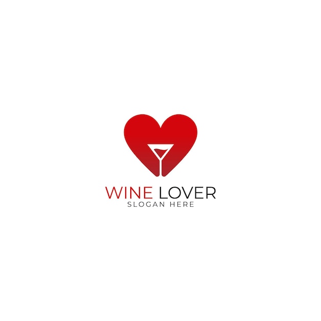 un logotipo para un amante del vino que dice vino