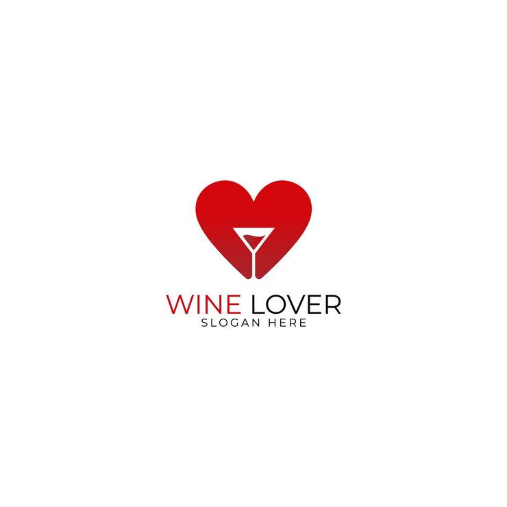 un logotipo para un amante del vino que dice vino