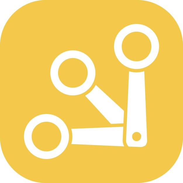 un logotipo amarillo y blanco con un par de tijeras