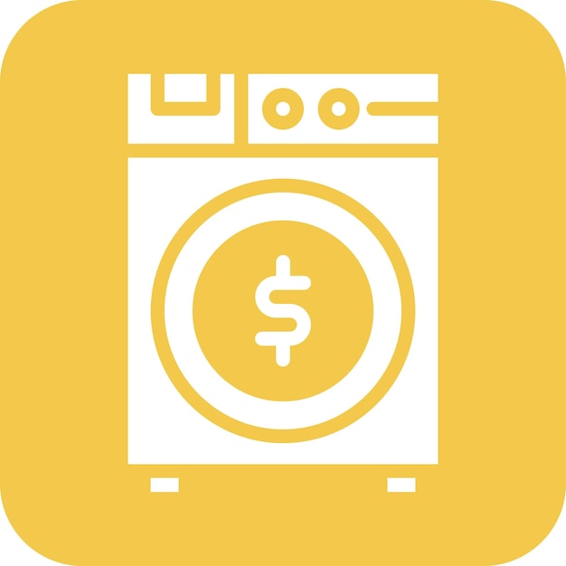 un logotipo amarillo y blanco con un signo de dólar en él