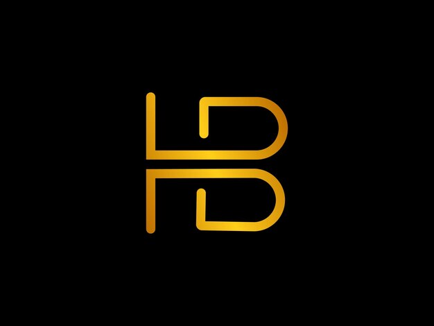 Logotipo amarillo y negro con la letra hb