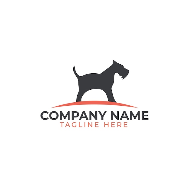 logotipo de amor de mascotas y perros con diseño conceptual de línea de arte ilustración tienda de mascotas clínica de mascota cuidado de mascotes