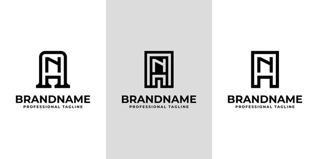 Logotipo AN de iniciales modernas adecuado para empresas con iniciales NA o AN
