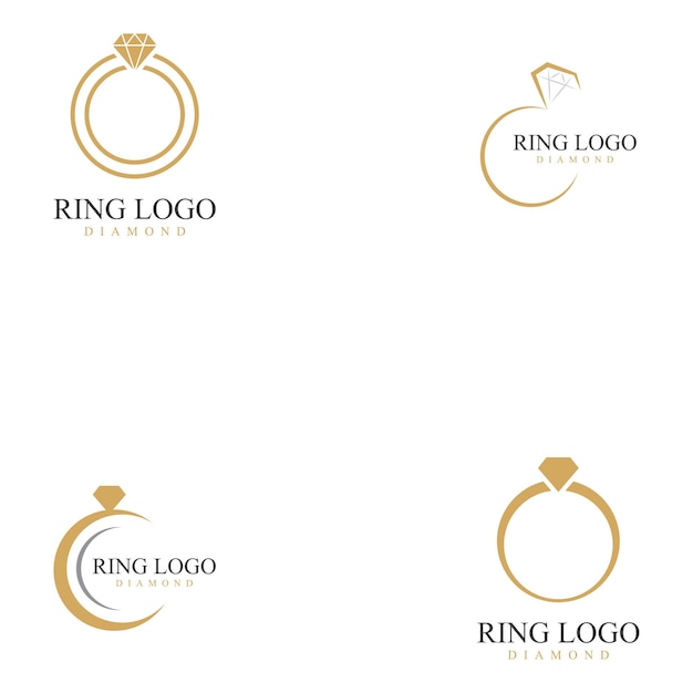 Logotipo del anillo Anillo de diamante