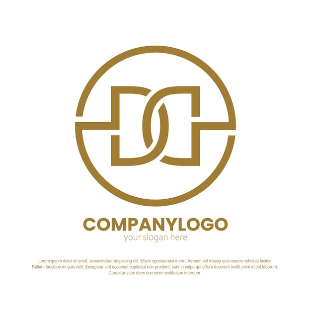 Logotipo del anillo monogram dd