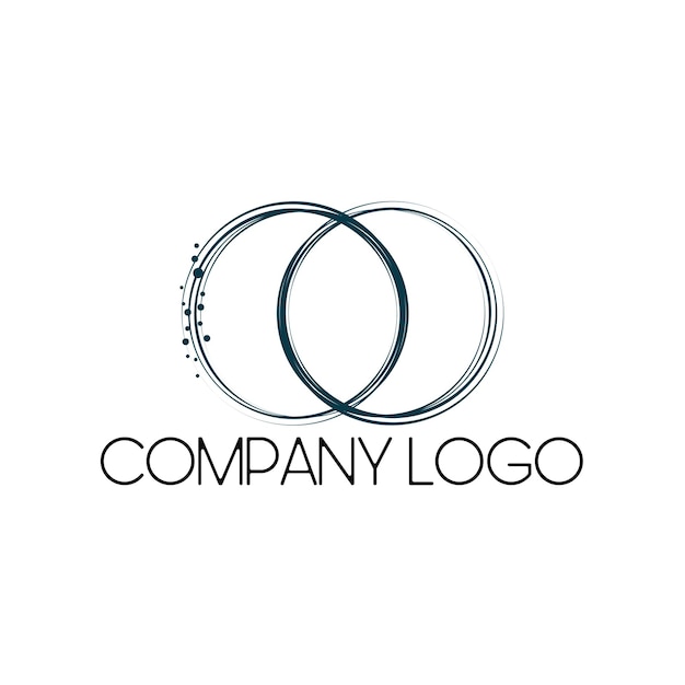 El logotipo de los anillos de boda entrelazados